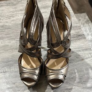 Metallic Strappy Women's Heels